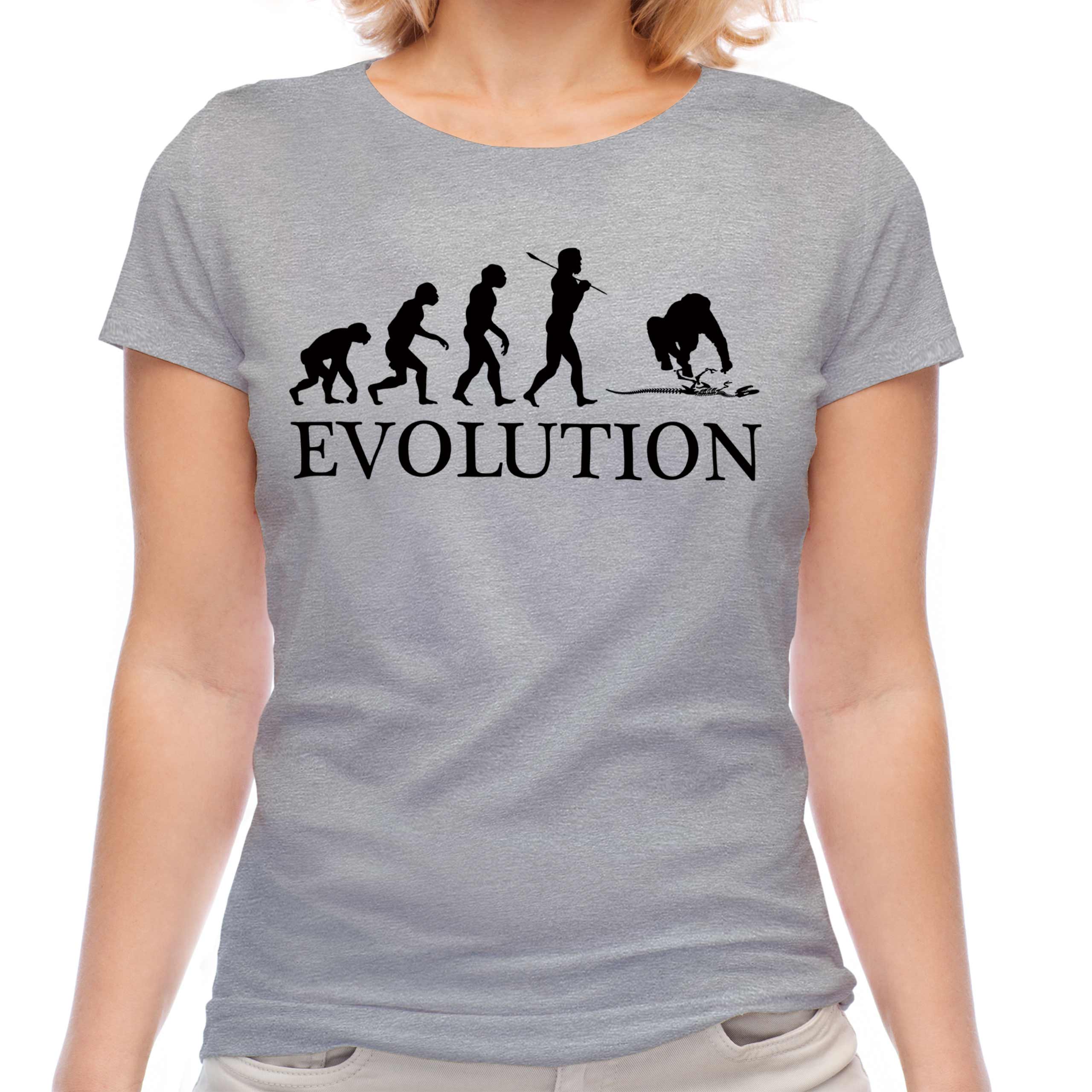 ARCHAEOLOGIST EVOLUTION LADIES T-SHIRT TEE TOP GIFT ARCHAEOLOGY DINOSAUR - Picture 12 of 21