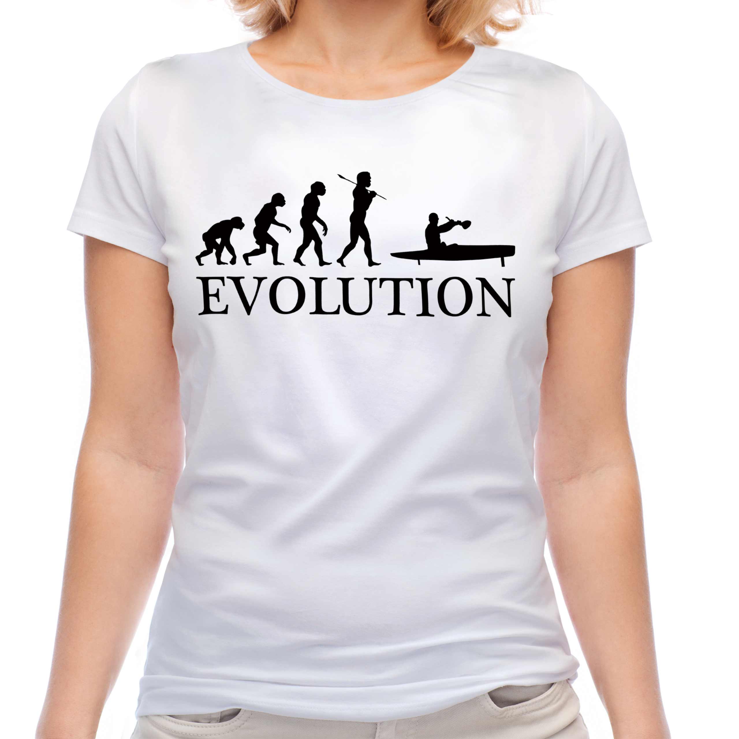 Flyak Evolution Damen T-Shirt Geschenk Kajak für Anfänger - Picture 2 of 21