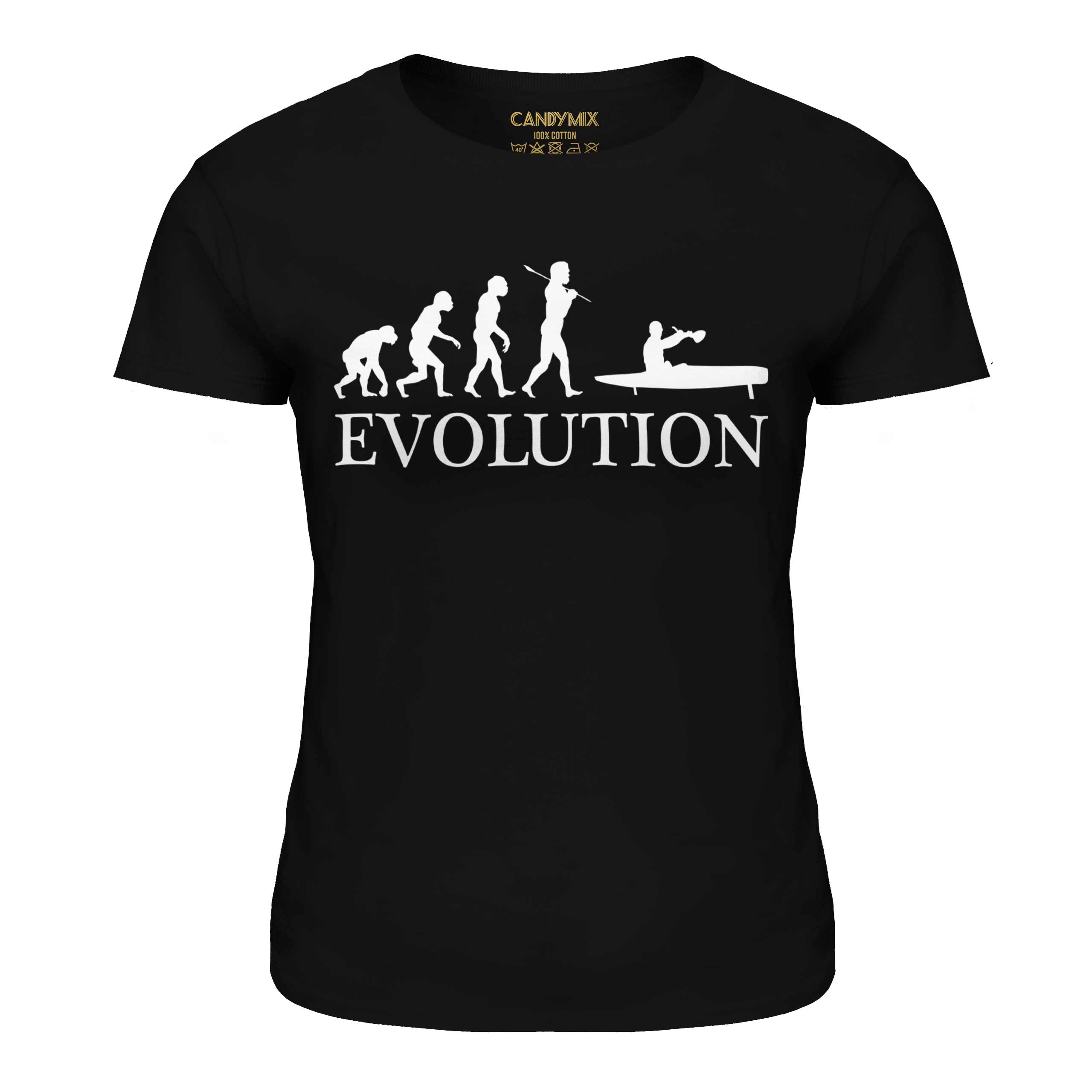 Flyak Evolution Damen T-Shirt Geschenk Kajak für Anfänger - Picture 8 of 21