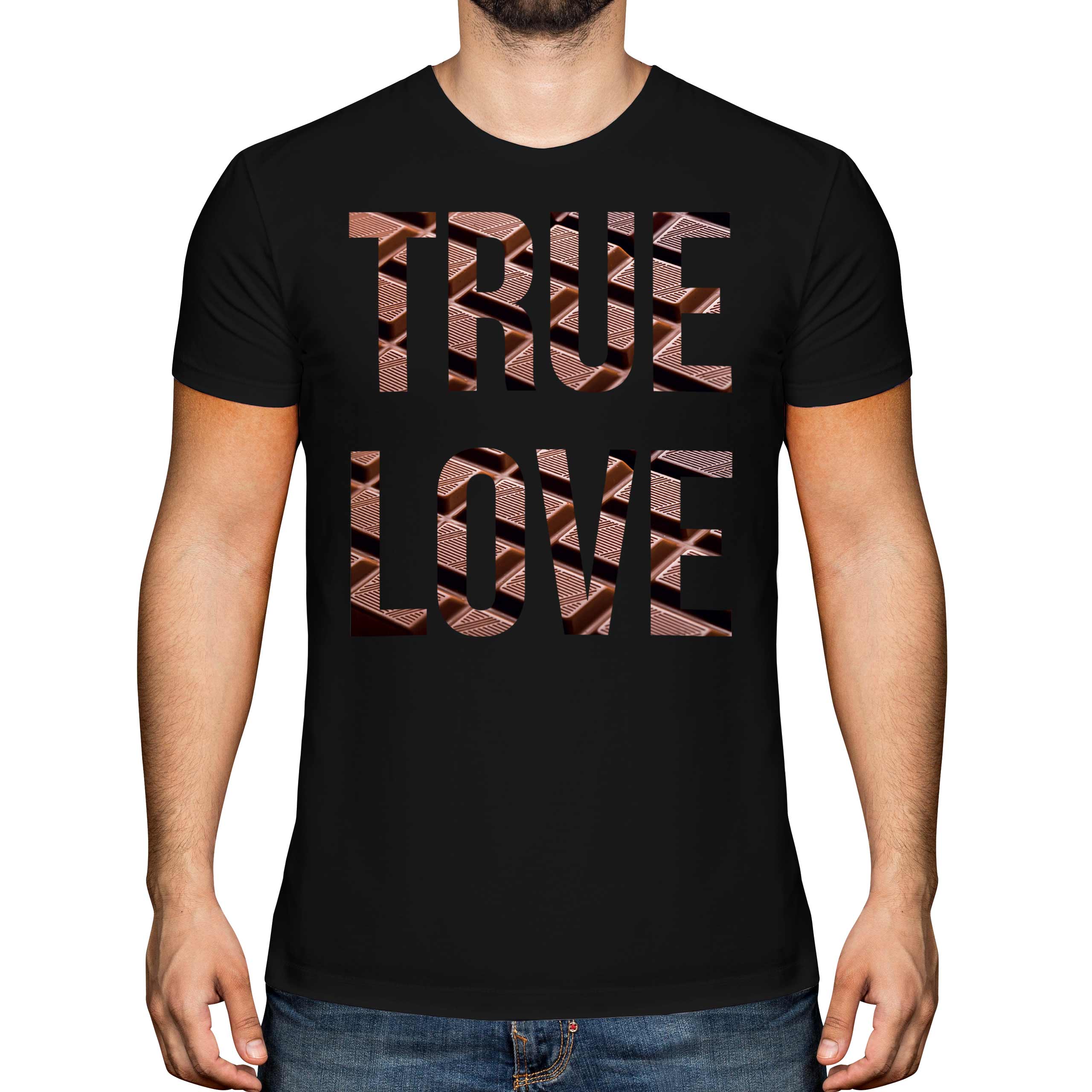 Cioccolato Vero Amore Uomo T-Shirt Regalo Caaco Scuro - Foto 7 di 21