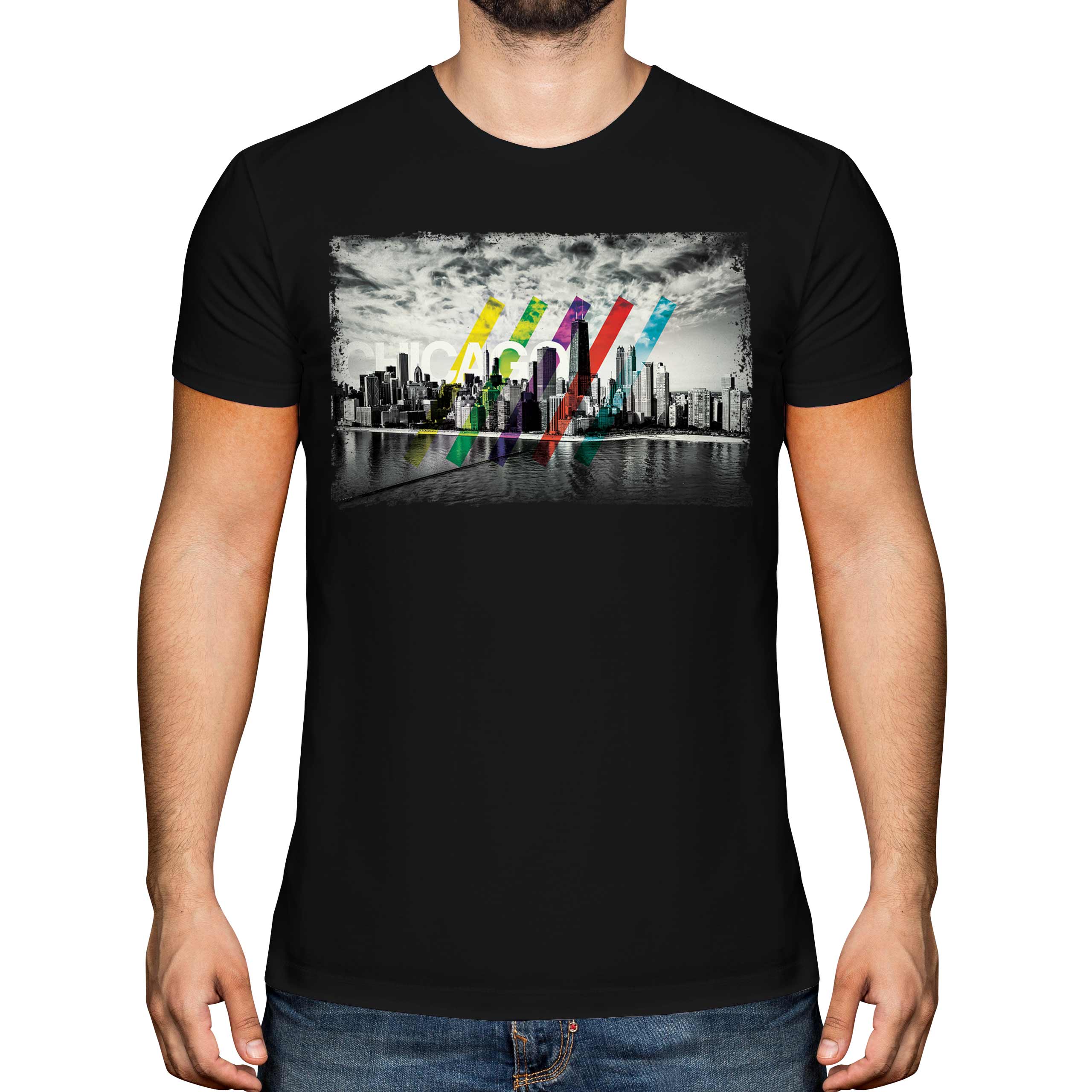 Chicago Skyline Design Unisex T-Shirt