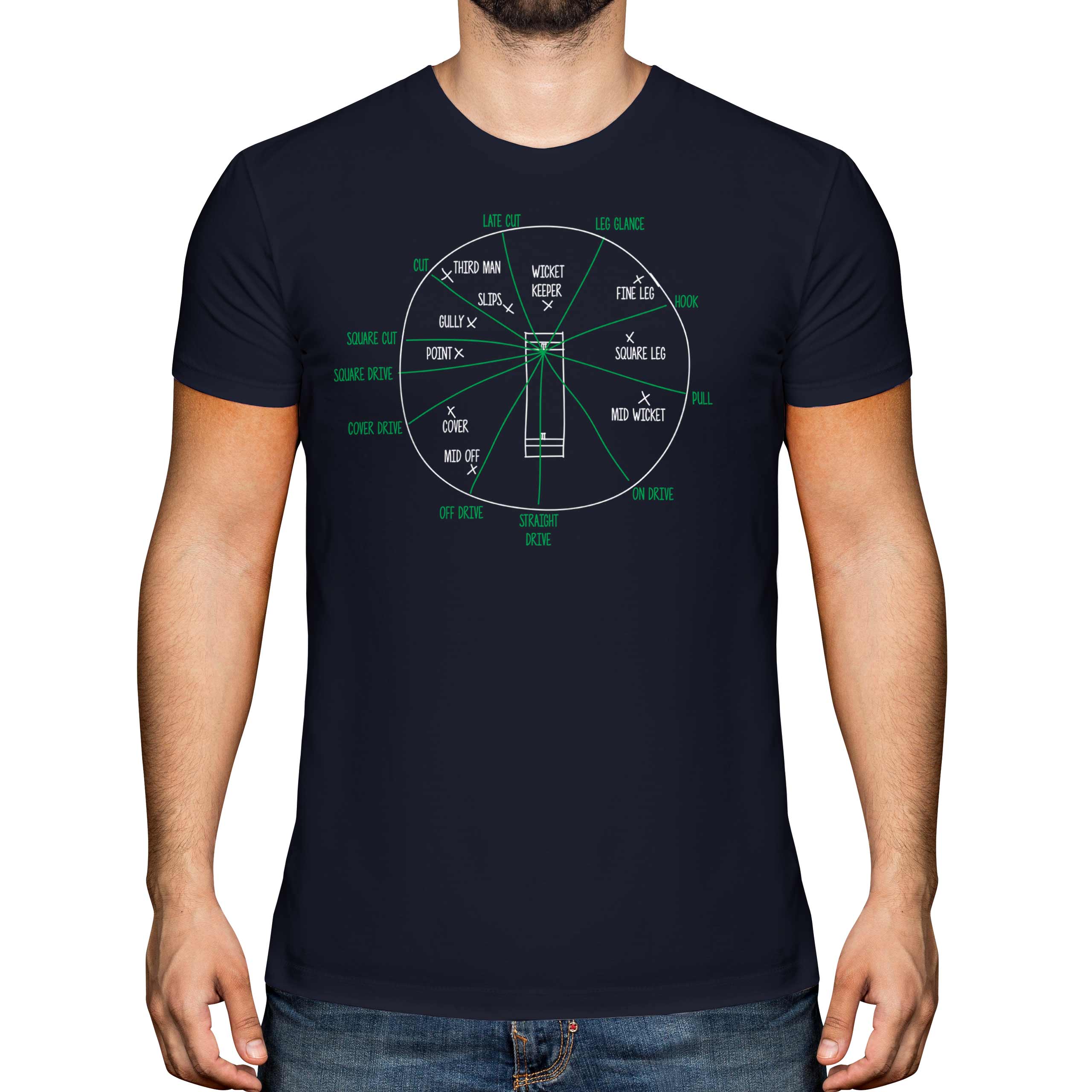 CRICKET FIELDING POSITIONS MENS T-SHIRT TEE TOP GIFT BAT GLOVES - Picture 17 of 21