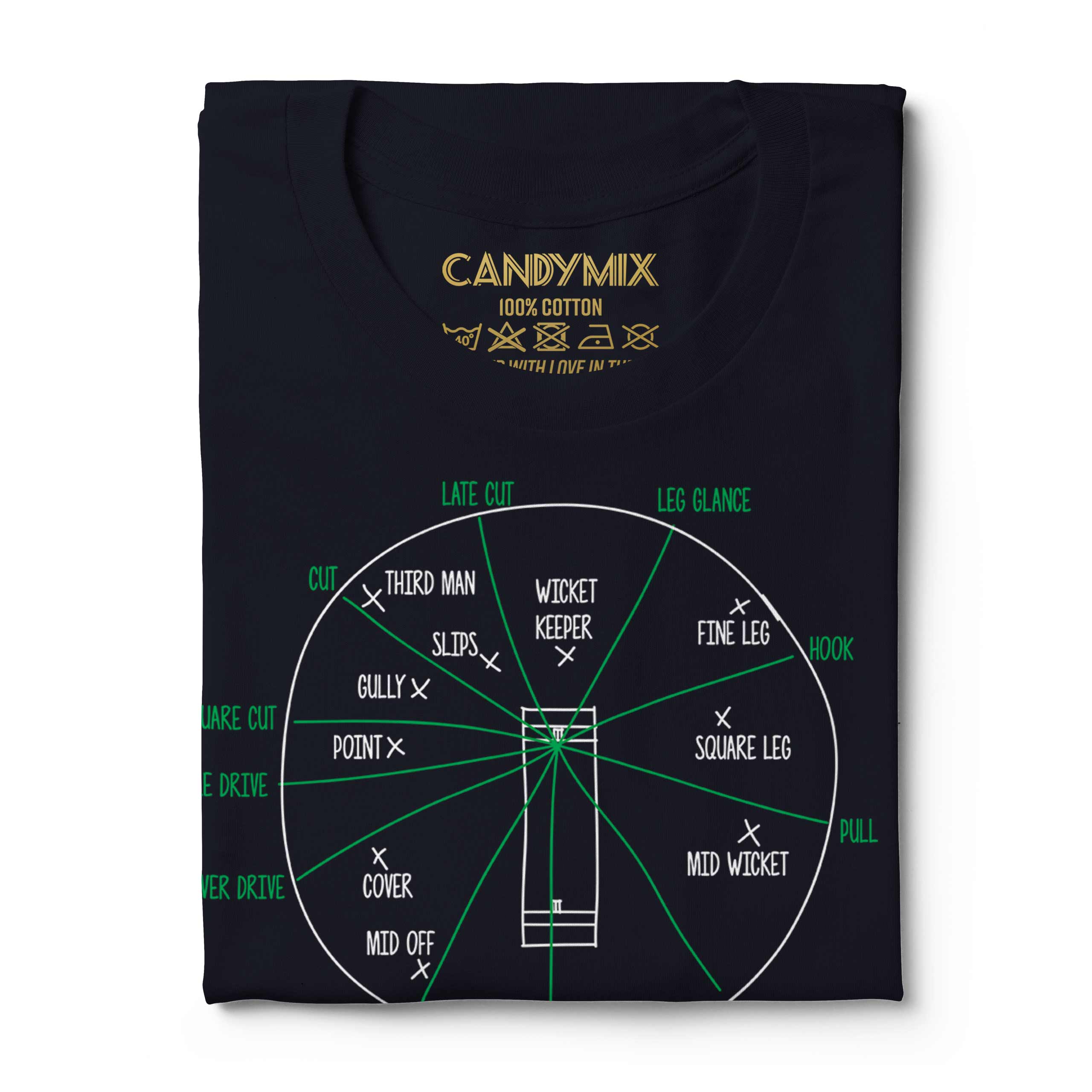 CRICKET FIELDING POSITIONS MENS T-SHIRT TEE TOP GIFT BAT GLOVES - Picture 20 of 21