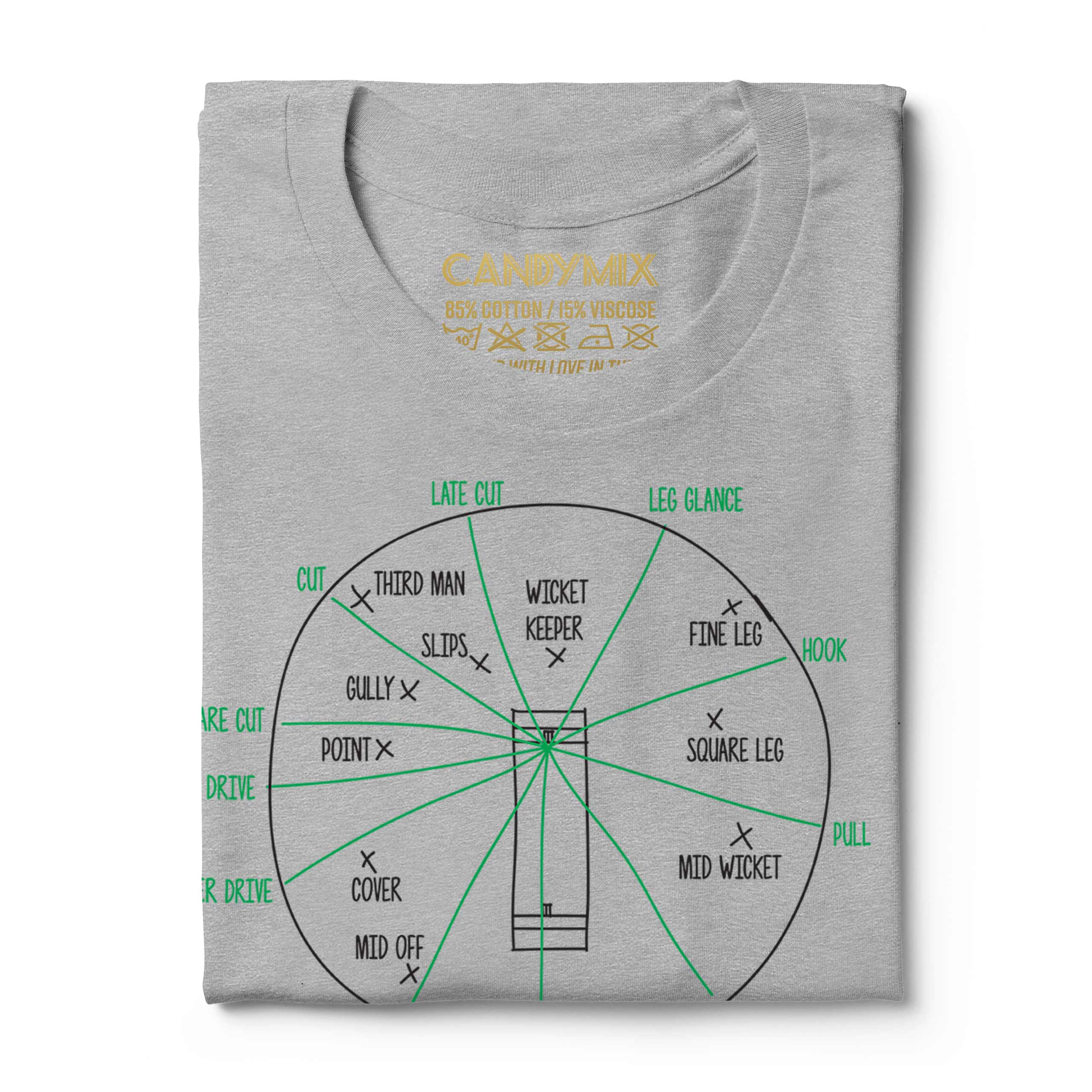 CRICKET FIELDING POSITIONS MENS T-SHIRT TEE TOP GIFT BAT GLOVES - Picture 15 of 21