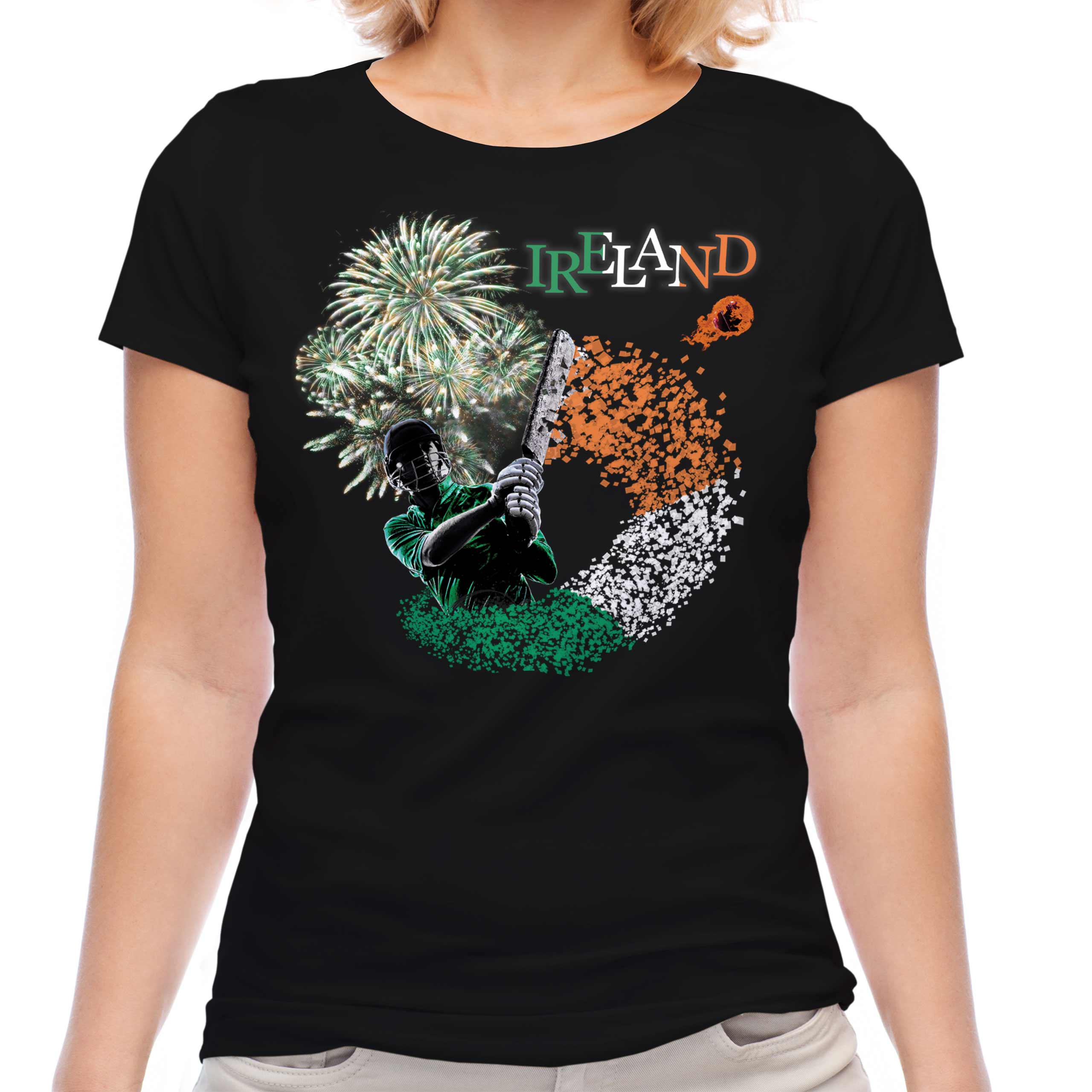 IRELAND CRICKETER LADIES T-SHIRT TEE TOP GIFT CRICKET WORLD CUP - Picture 7 of 21