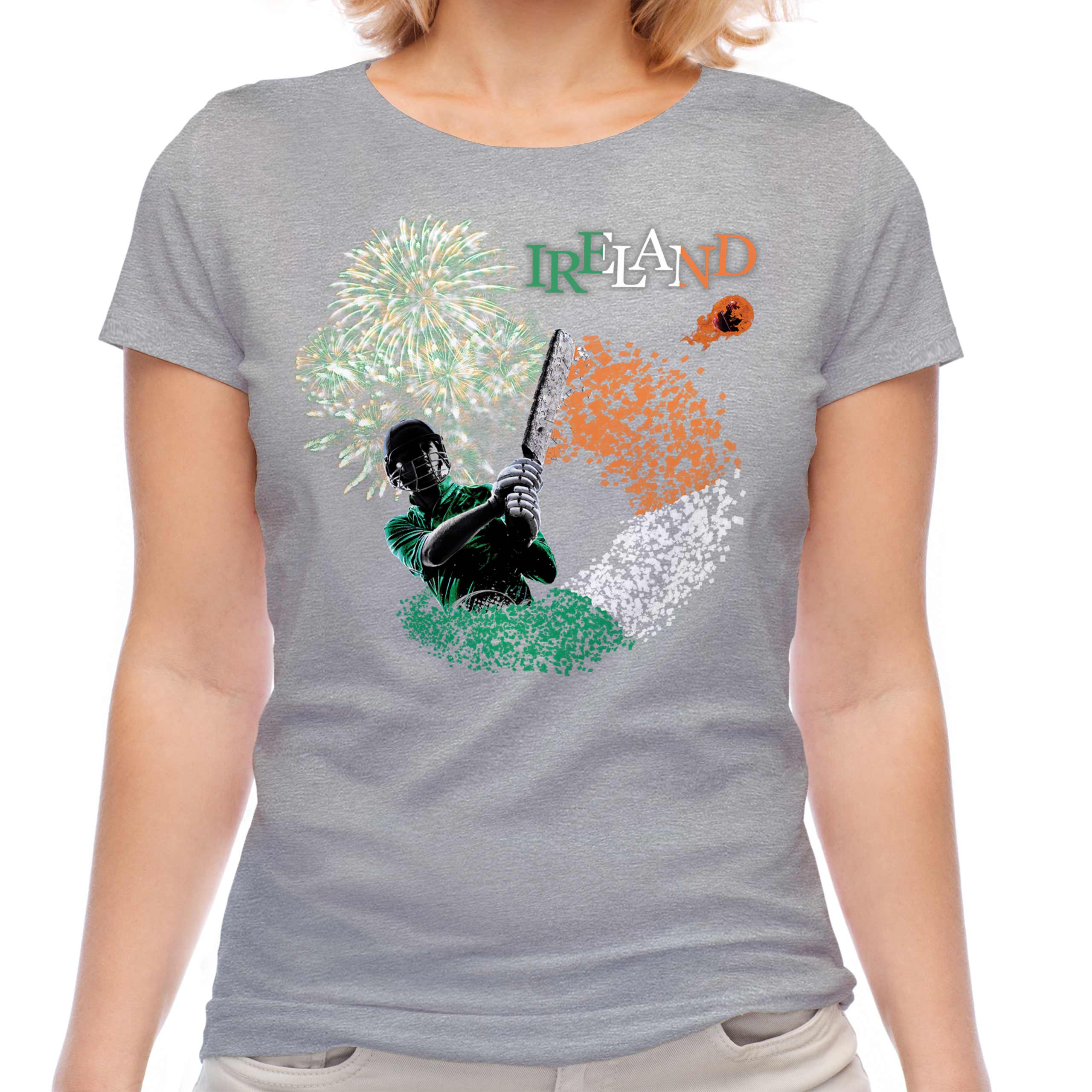 IRELAND CRICKETER LADIES T-SHIRT TEE TOP GIFT CRICKET WORLD CUP - Picture 12 of 21