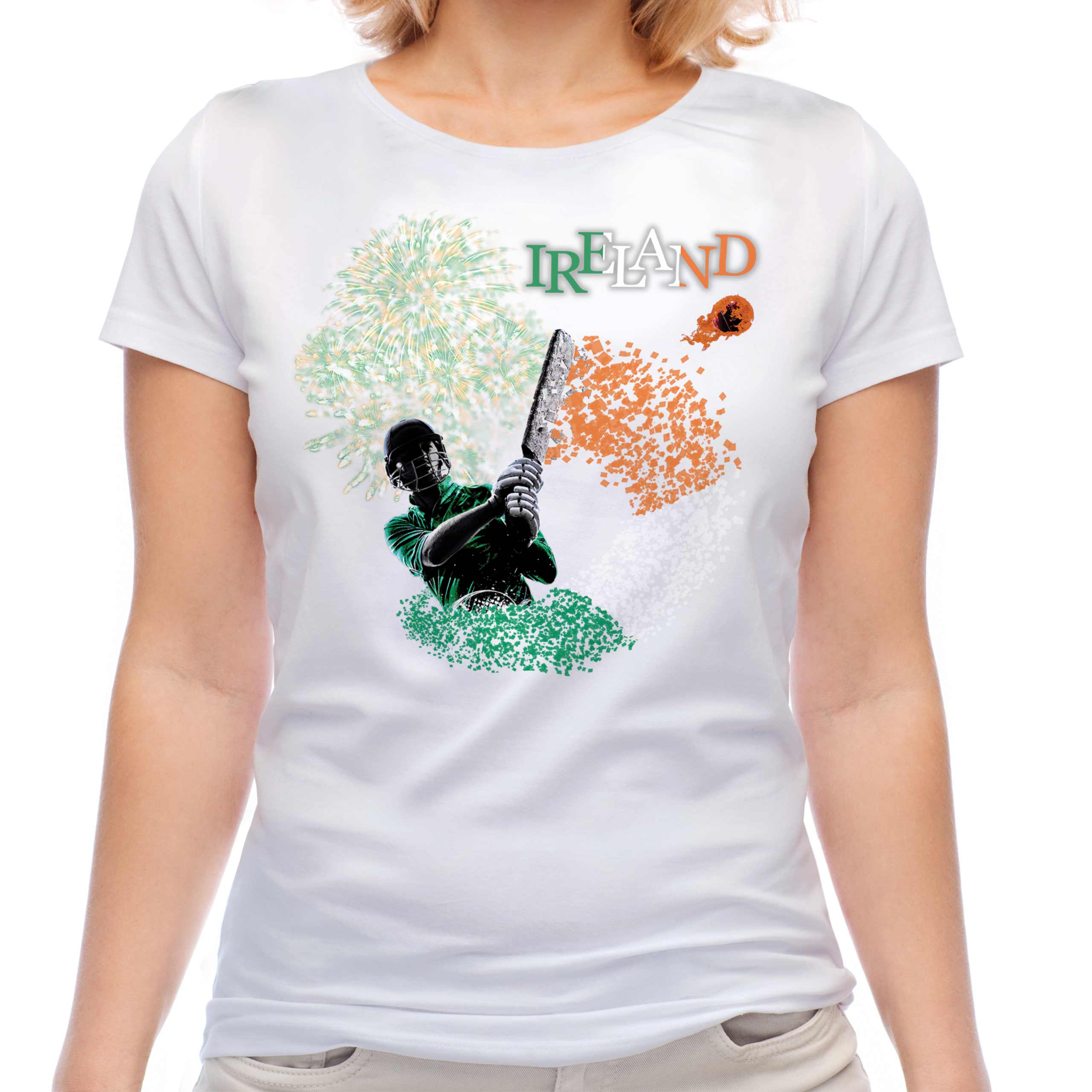 IRELAND CRICKETER LADIES T-SHIRT TEE TOP GIFT CRICKET WORLD CUP - Picture 2 of 21