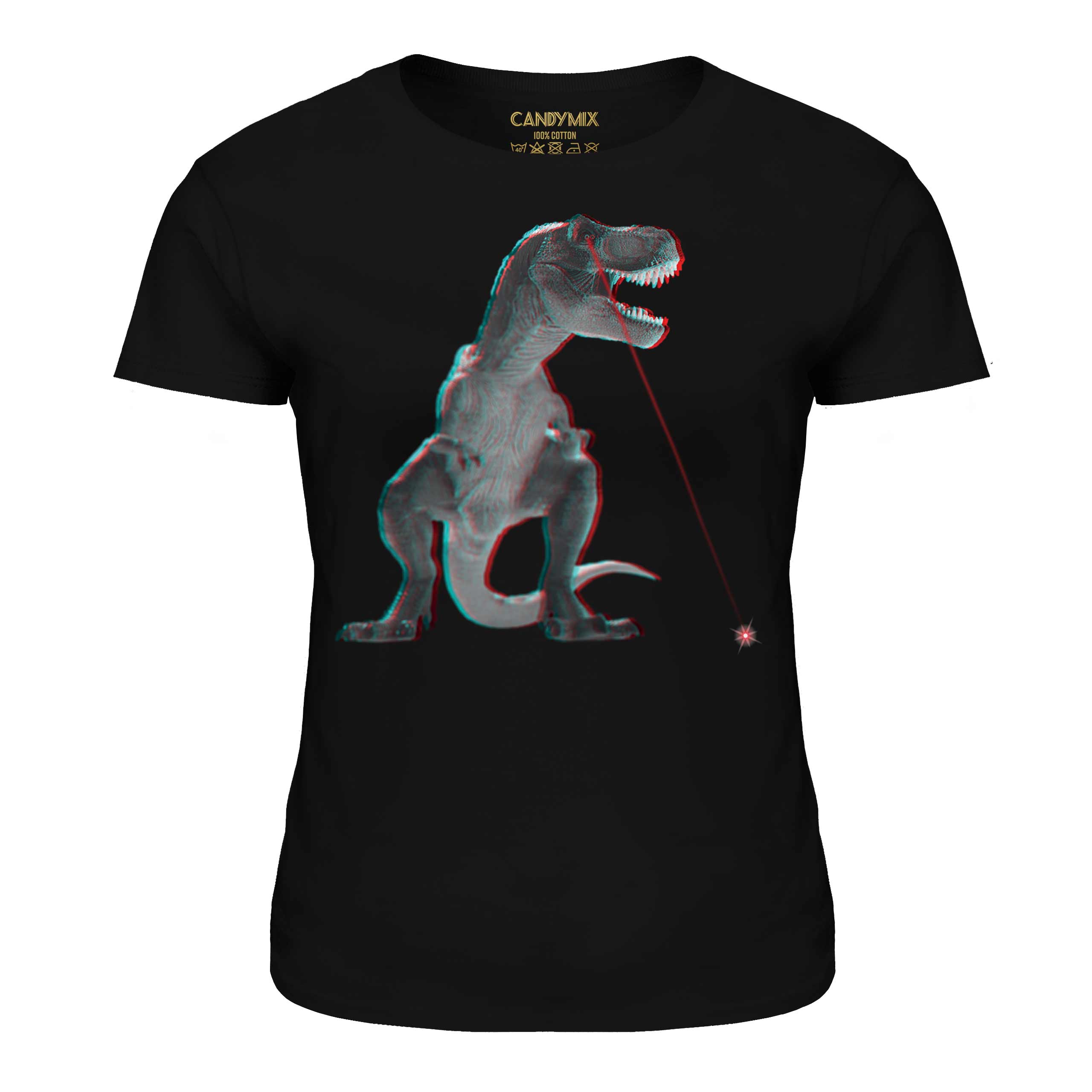 T-REX LASER 3D LADIES T-SHIRT TEE TOP GIFT DINOSAUR SCIENCE FICTION - Picture 8 of 21