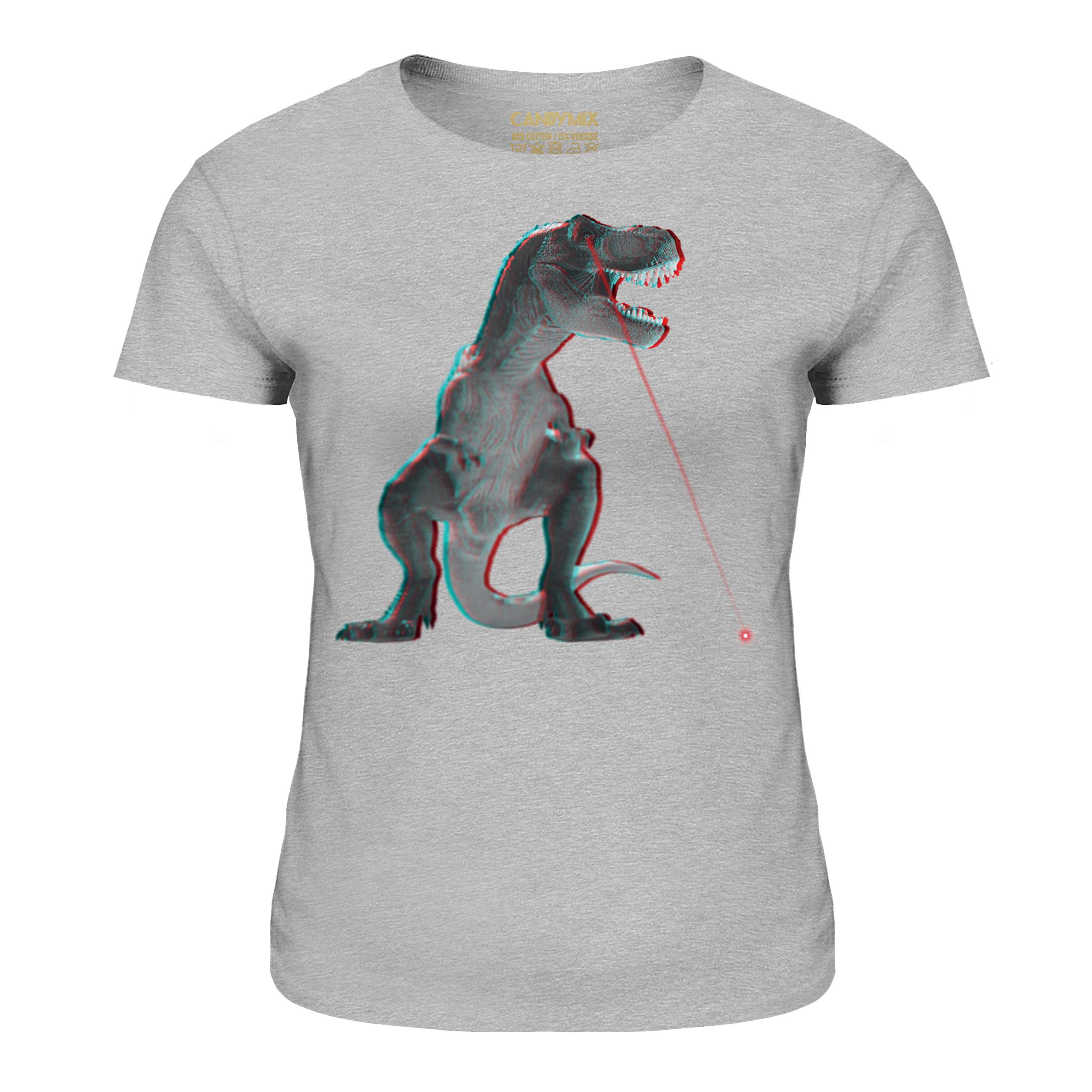 T-REX LASER 3D LADIES T-SHIRT TEE TOP GIFT DINOSAUR SCIENCE FICTION - Picture 13 of 21
