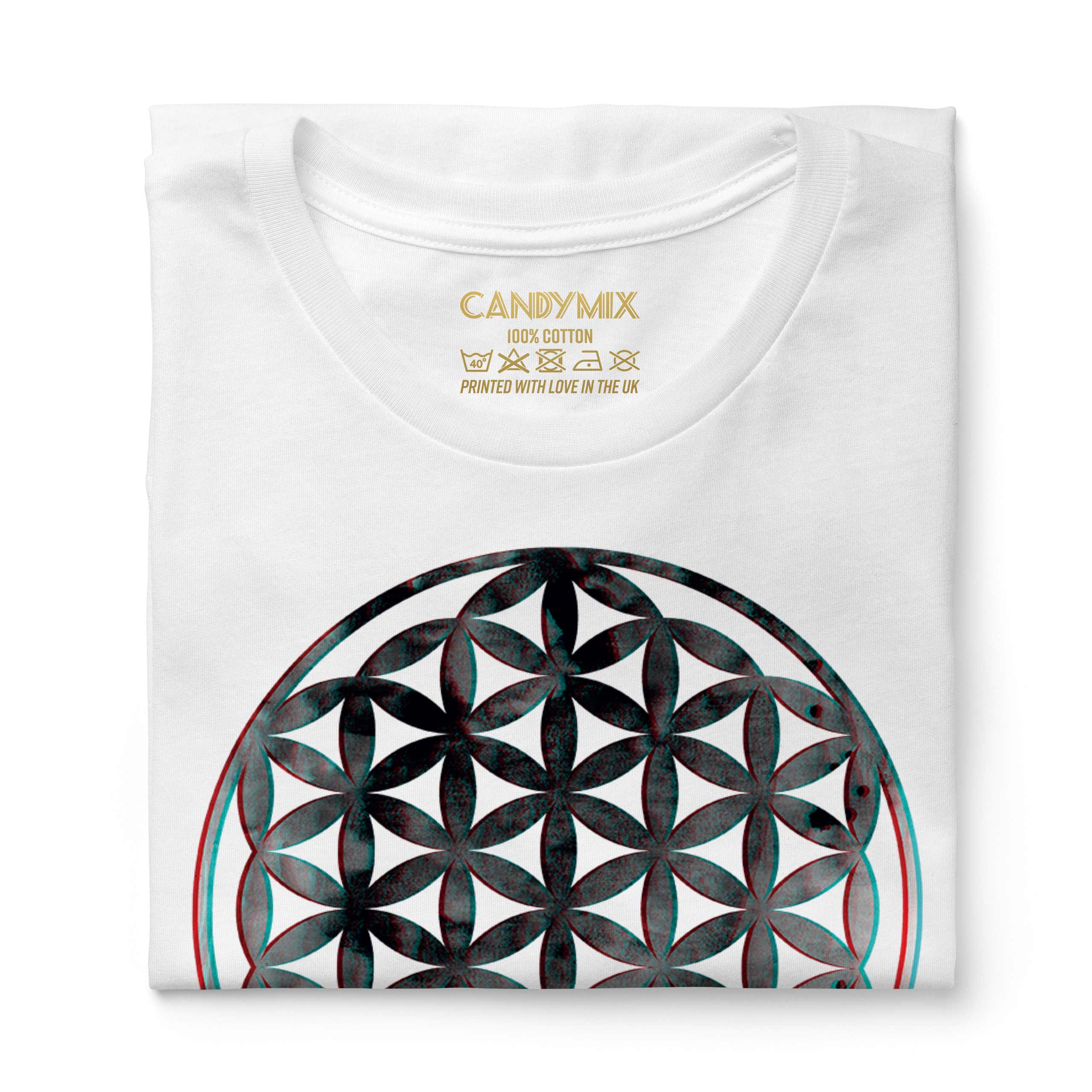 FLOWER OF LIFE 3D LADIES T-SHIRT TEE TOP GIFT SYMBOL PAGAN