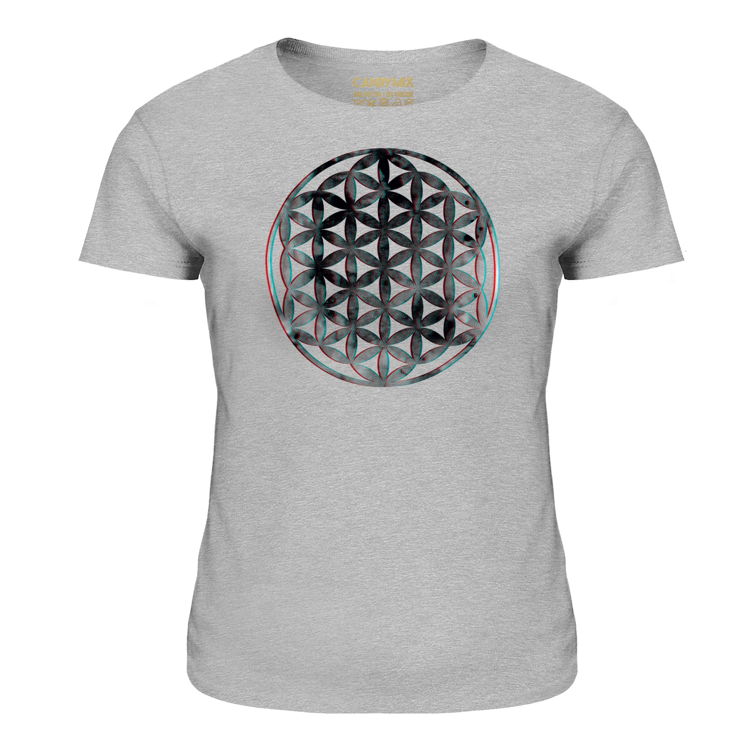 FLOWER OF LIFE 3D LADIES T-SHIRT TEE TOP GIFT SYMBOL PAGAN