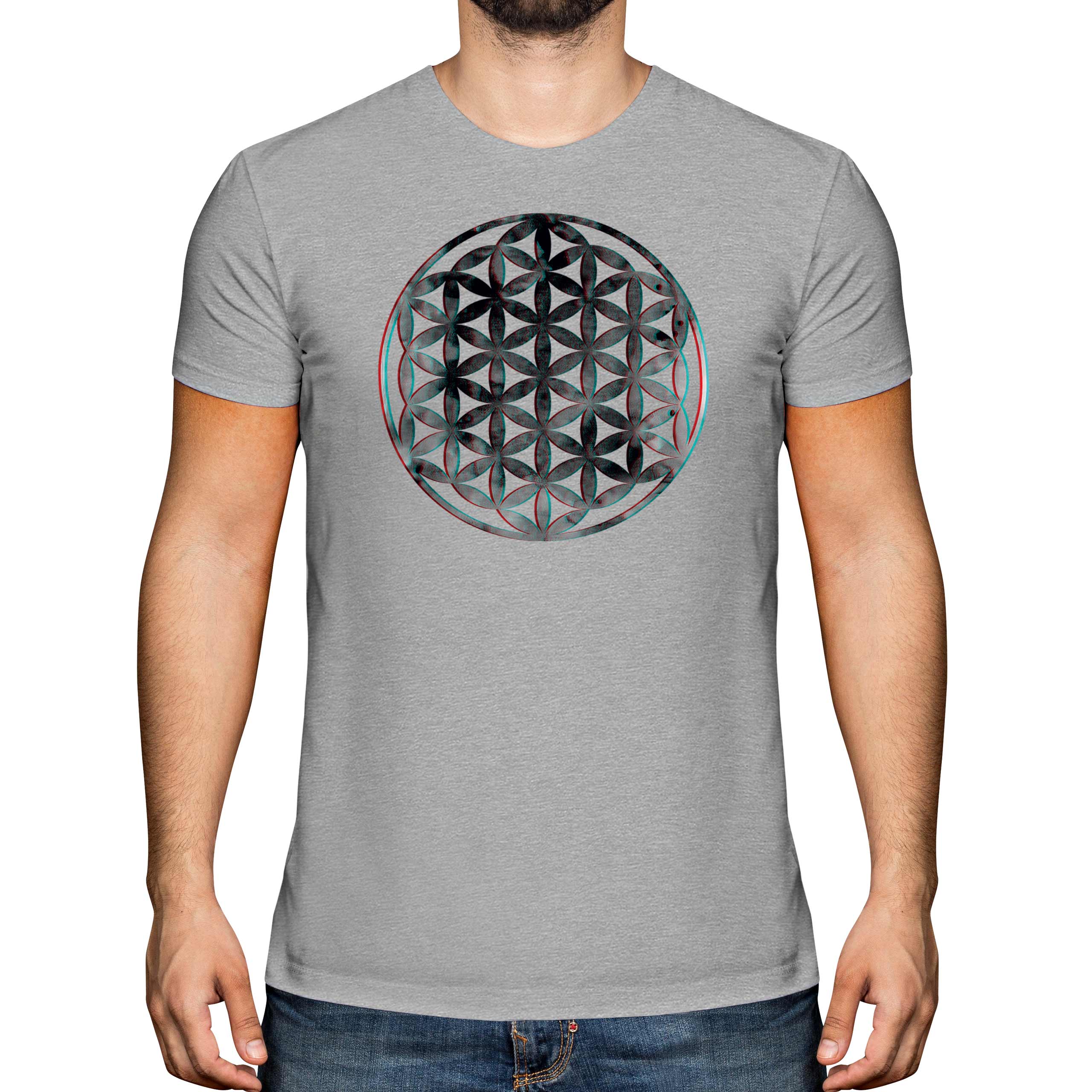 FLOWER OF LIFE 3D MENS T-SHIRT TEE TOP GIFT SYMBOL PAGAN