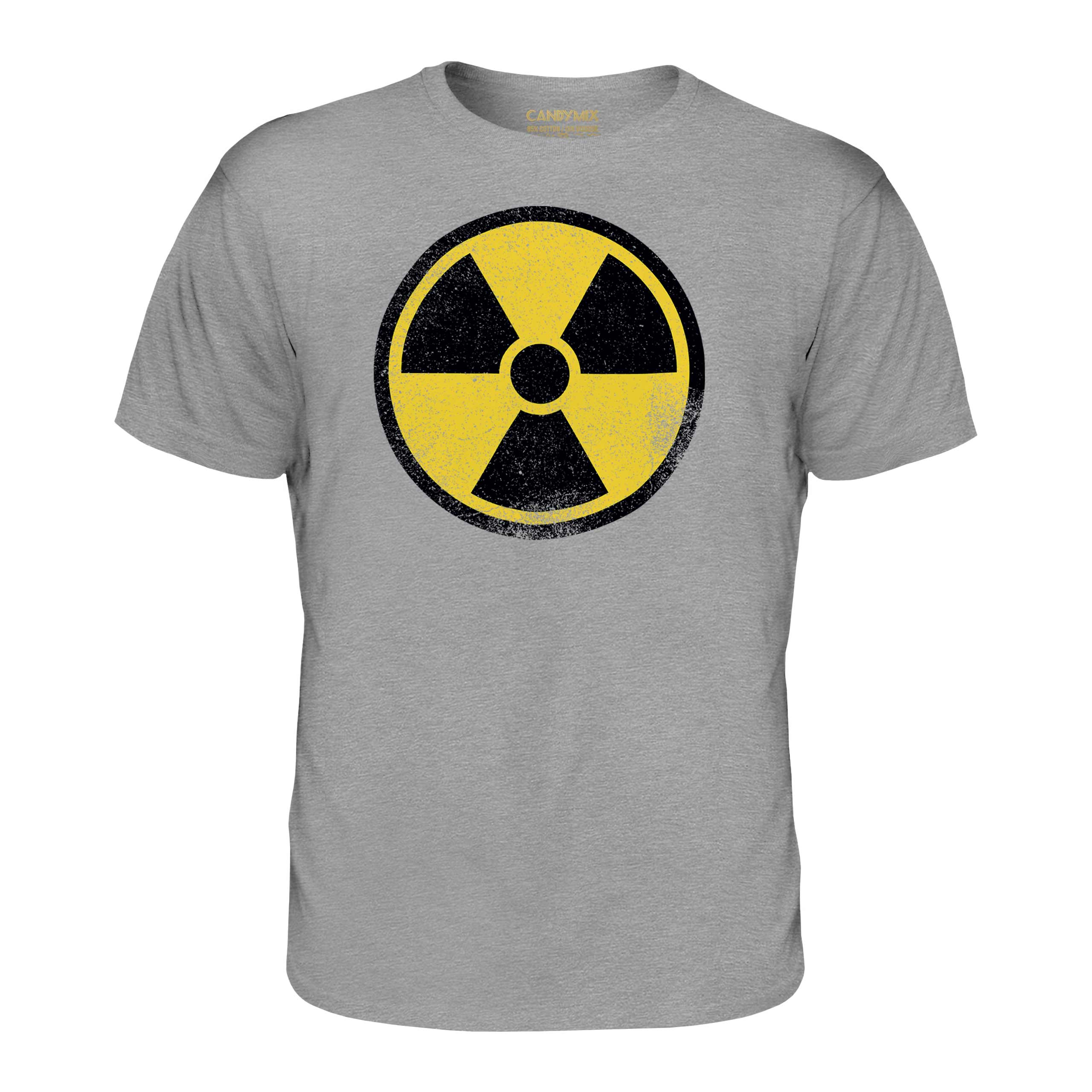 RADIATION WARNING RADIOACTIVE MENS T-SHIRT TEE TOP GIFT ROAD SIGN WARNING