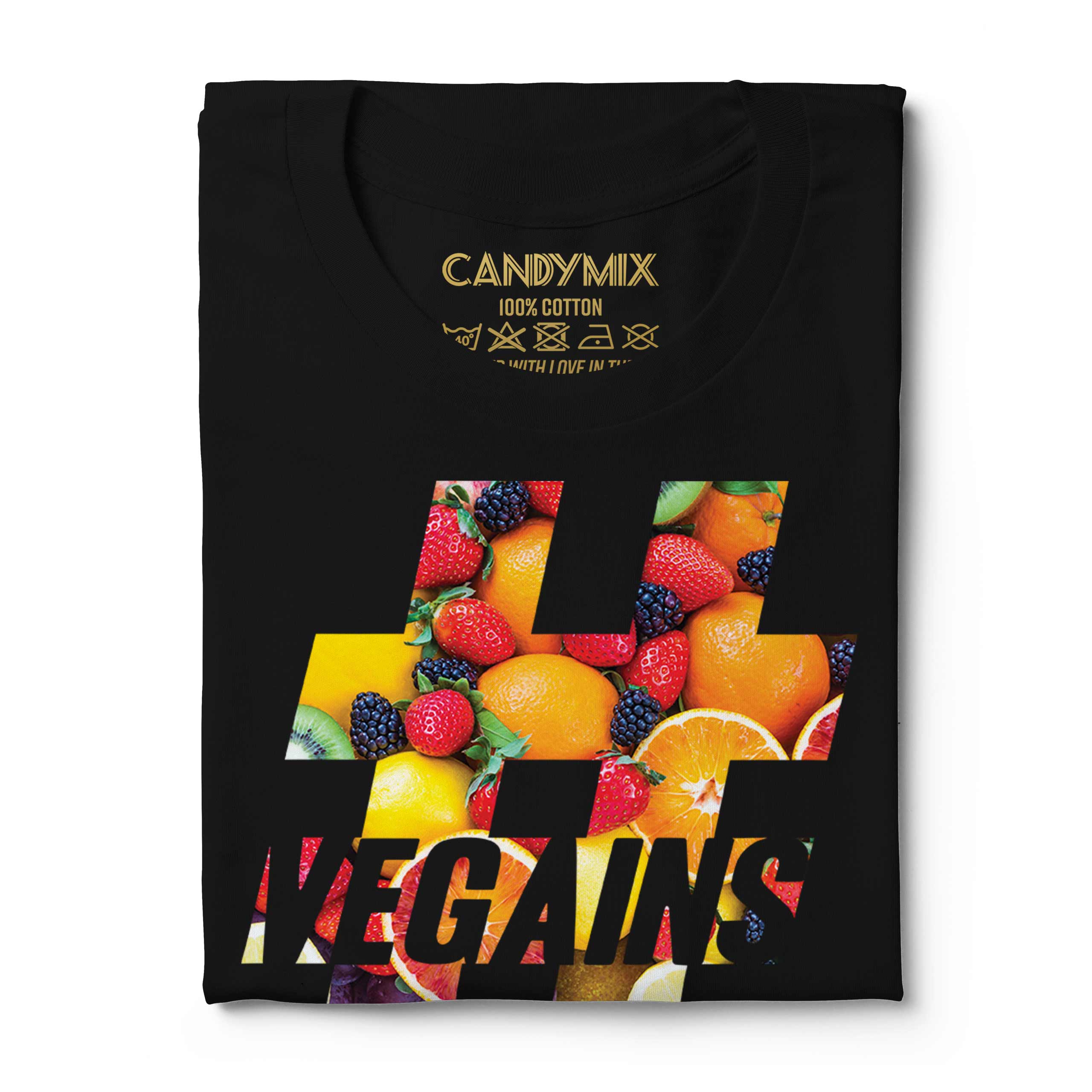 Hashtag Vegains Uomo T-Shirt Regalo per Vegani Cibo - Foto 10 di 21
