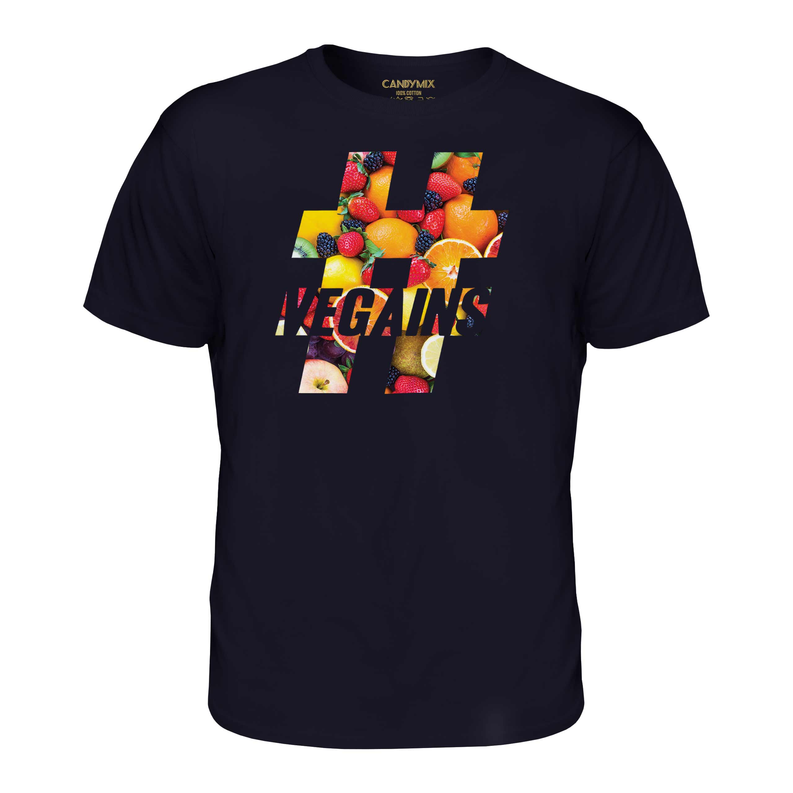 Hashtag Vegains Uomo T-Shirt Regalo per Vegani Cibo - Foto 18 di 21