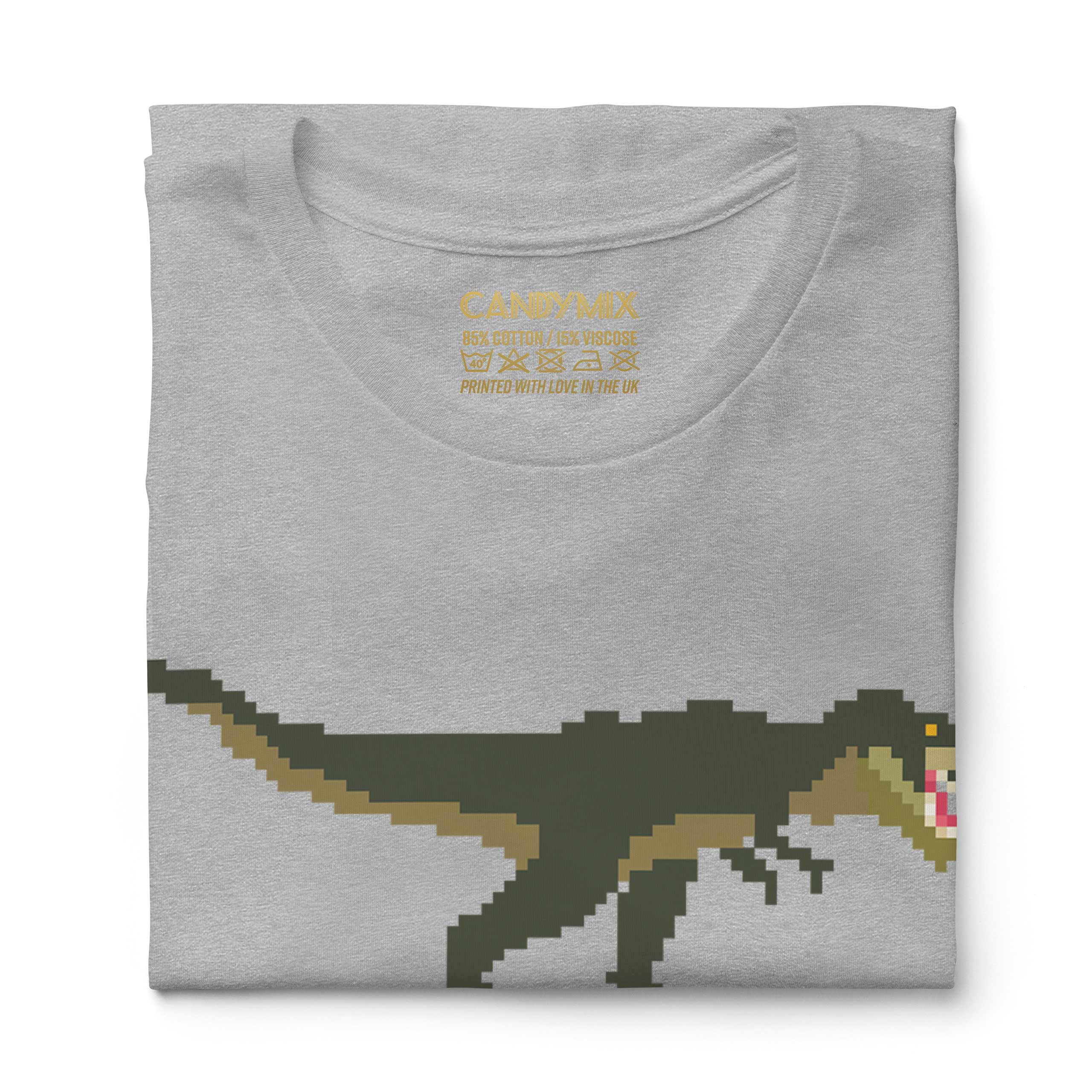 16 BIT T REX LADIES T-SHIRT TEE TOP GIFT RETRO DINOSAUR - Picture 15 of 21