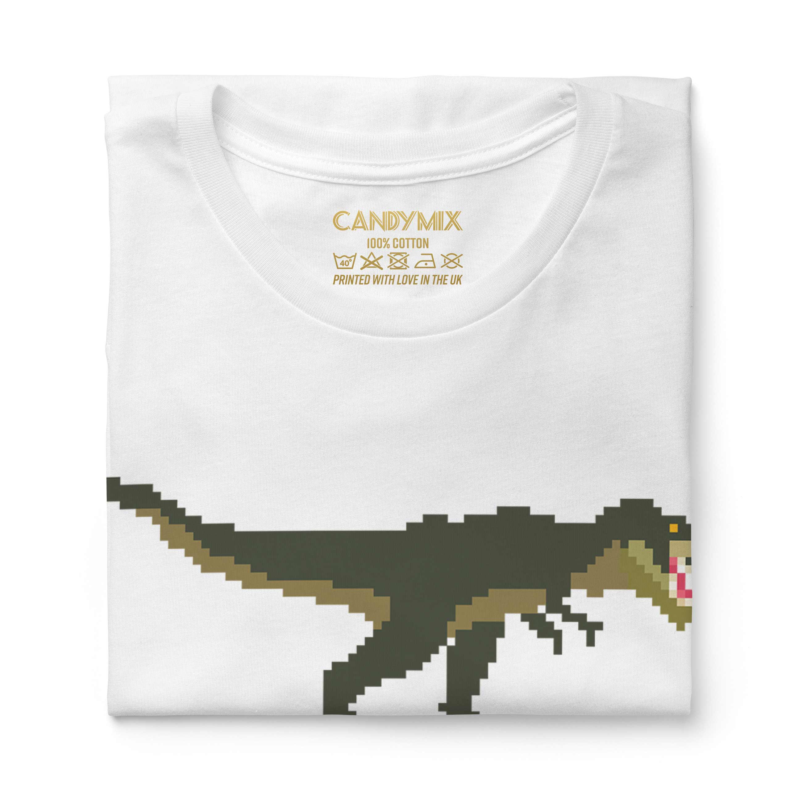 16 BIT T REX LADIES T-SHIRT TEE TOP GIFT RETRO DINOSAUR - Picture 5 of 21