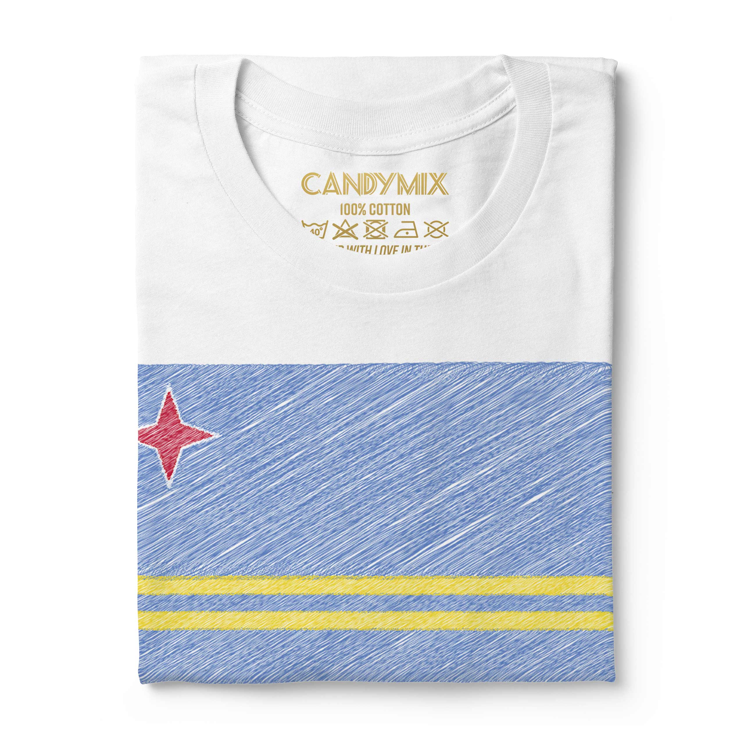ARUBA SCRIBBLE FLAG MENS T-SHIRT TEE TOP GIFT ARUBAN FOOTBALL - Picture 5 of 21