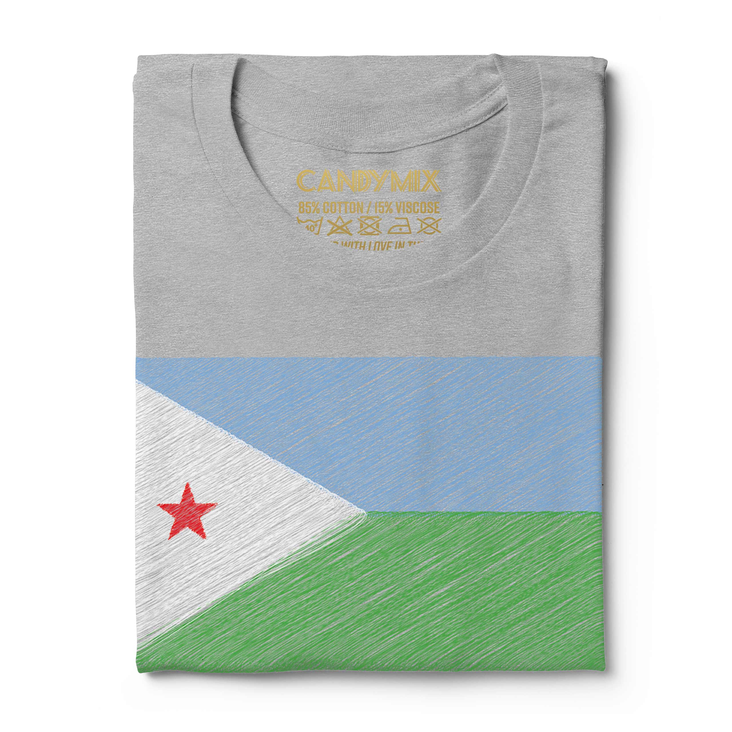 DJIBOUTI SCRIBBLE FLAG MENS T-SHIRT TEE TOP GIFT J?B?T? DJIBOUTI