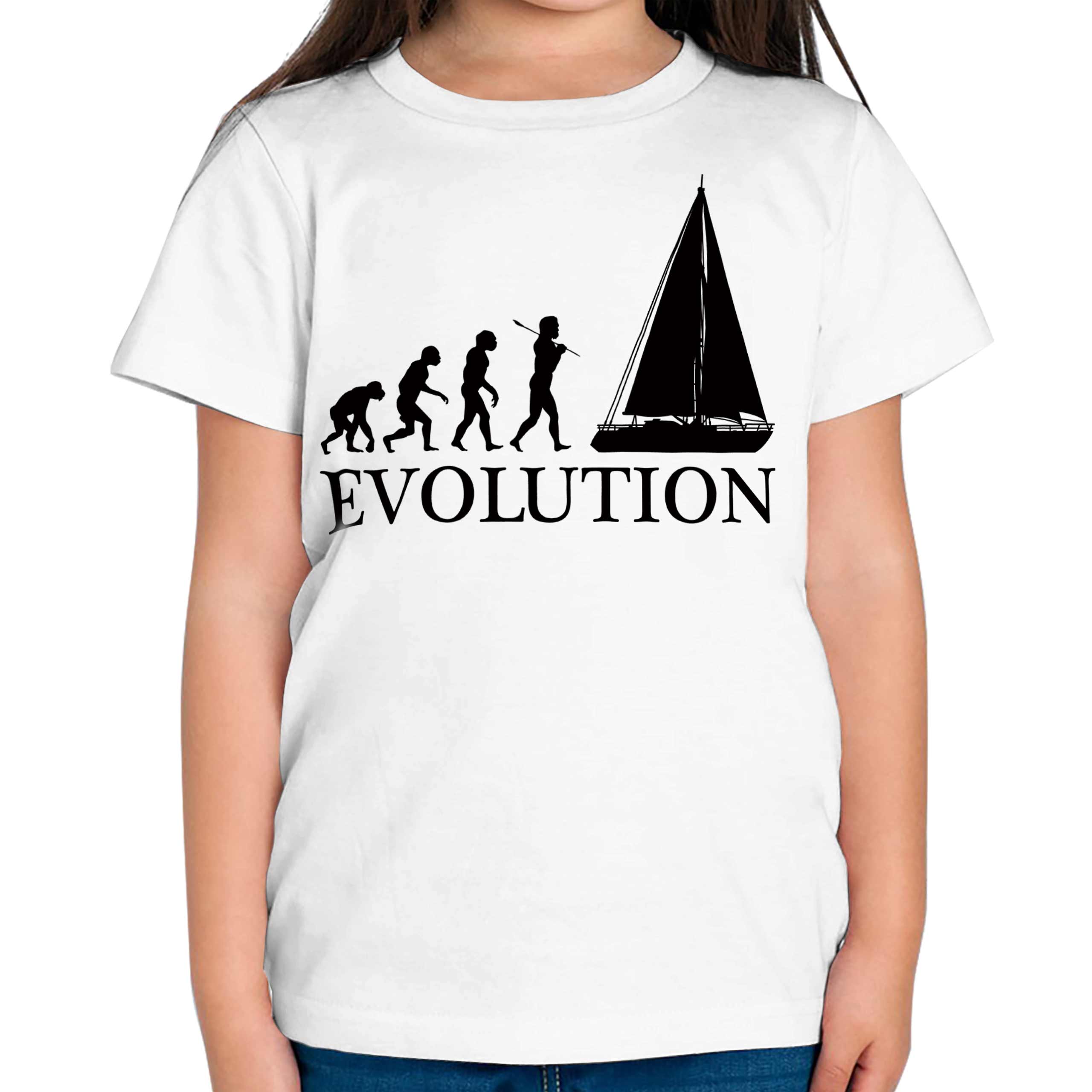 Evolution of Man Sailing - Kids T-Shirt - Sailor - Sail - Boat - Boating -  Hobby