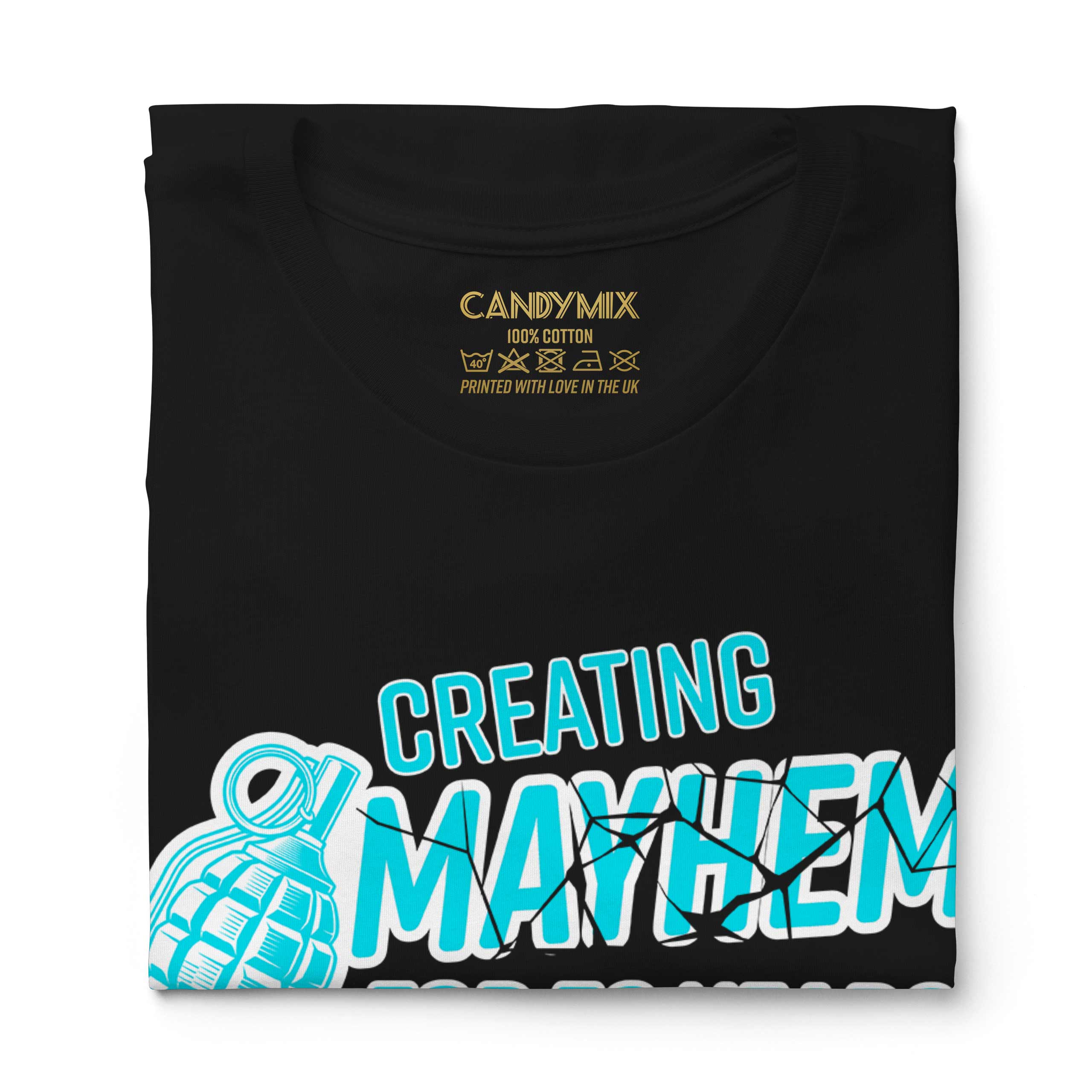 Divertente 70TH Regalo di Compleanno Creazione Mayhem 70 Anni Donna T-Shirt  Blu