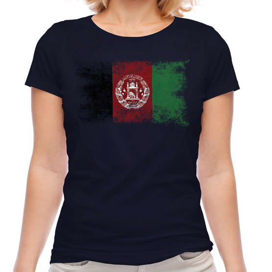 T-shirt Donna Candymix Iran Bandiera Effetto Consumato, 100% Cotone, Girocollo, Vestibilità Standard