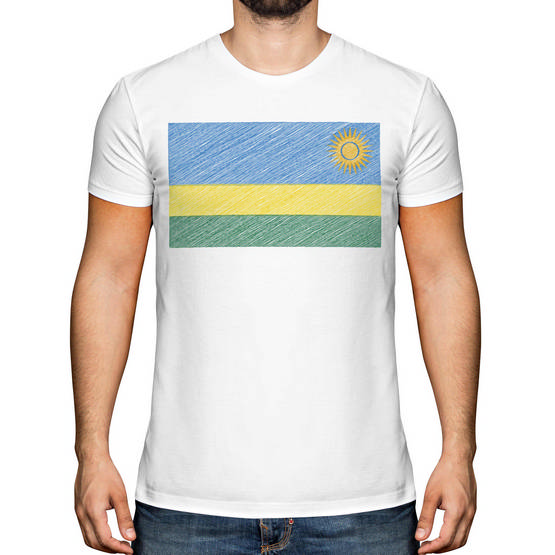 Ruanda Garabato Bandera Hombre Camiseta Top Regalo Ruandes Fútbol