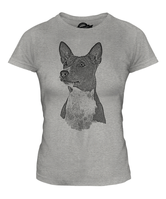 BASENJI SKETCH LADIES PRINTED T-SHIRT TOP GREAT GIFT DOG LOVER AFRICAN BUSH  DOG | eBay