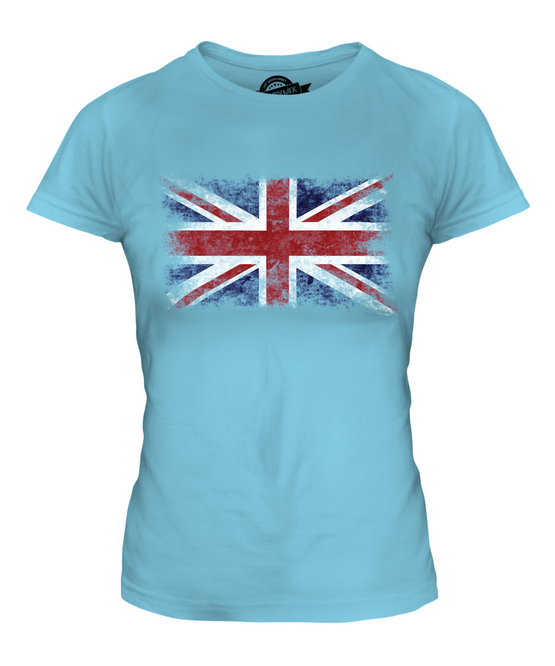 Union Jack Distressed Flag Women's T-Shirt - Great Britain UK Flag Graphic Tee, 100% Cotton 11 thumbnail image