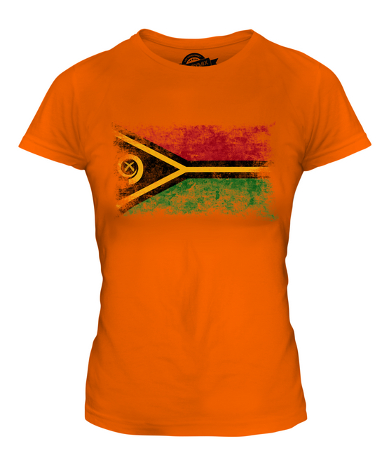 VANUATU WEINLESE FLAGGE DAMEN T-SHIRT TEE SHIRT TOP 36 38 40 42 44 46 48 - Picture 7 of 14