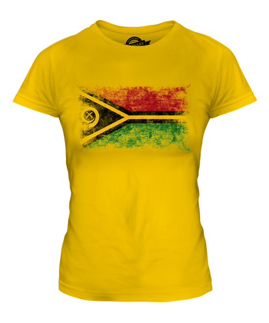 VANUATU WEINLESE FLAGGE DAMEN T-SHIRT TEE SHIRT TOP 36 38 40 42 44 46 48 - Picture 8 of 14