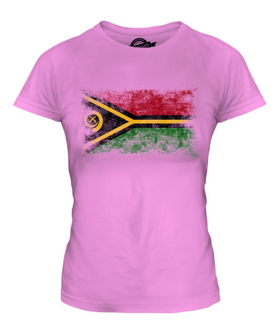 VANUATU WEINLESE FLAGGE DAMEN T-SHIRT TEE SHIRT TOP 36 38 40 42 44 46 48 - Picture 14 of 14