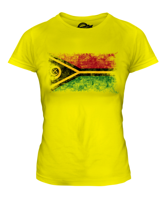 VANUATU WEINLESE FLAGGE DAMEN T-SHIRT TEE SHIRT TOP 36 38 40 42 44 46 48 - Picture 9 of 14
