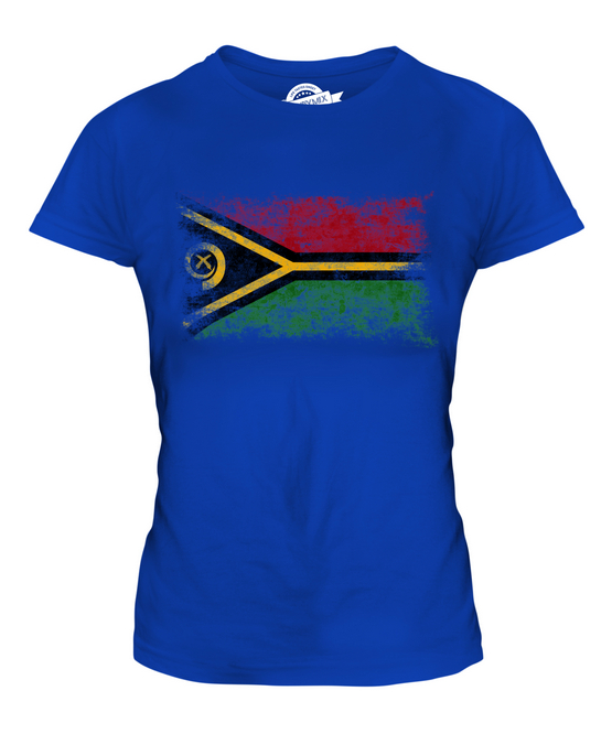 VANUATU WEINLESE FLAGGE DAMEN T-SHIRT TEE SHIRT TOP 36 38 40 42 44 46 48 - Picture 13 of 14
