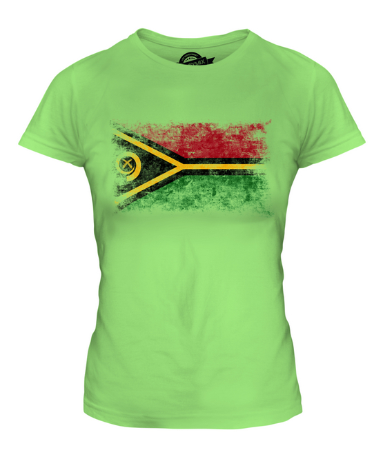 VANUATU WEINLESE FLAGGE DAMEN T-SHIRT TEE SHIRT TOP 36 38 40 42 44 46 48 - Picture 11 of 14