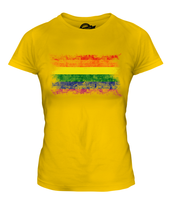 GAY PRIDE WEINLESE FLAGGE DAMEN T-SHIRT TEE SHIRT TOP 36 38 40 42 44 46 48 - 第 8/14 張圖片