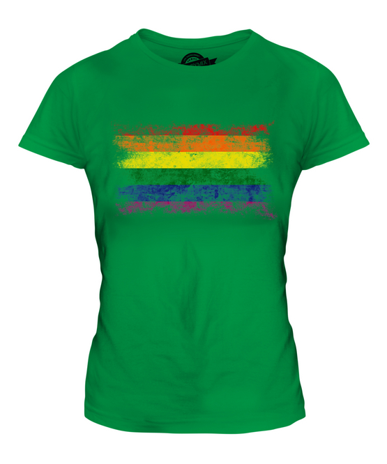 GAY PRIDE WEINLESE FLAGGE DAMEN T-SHIRT TEE SHIRT TOP 36 38 40 42 44 46 48 - 第 10/14 張圖片