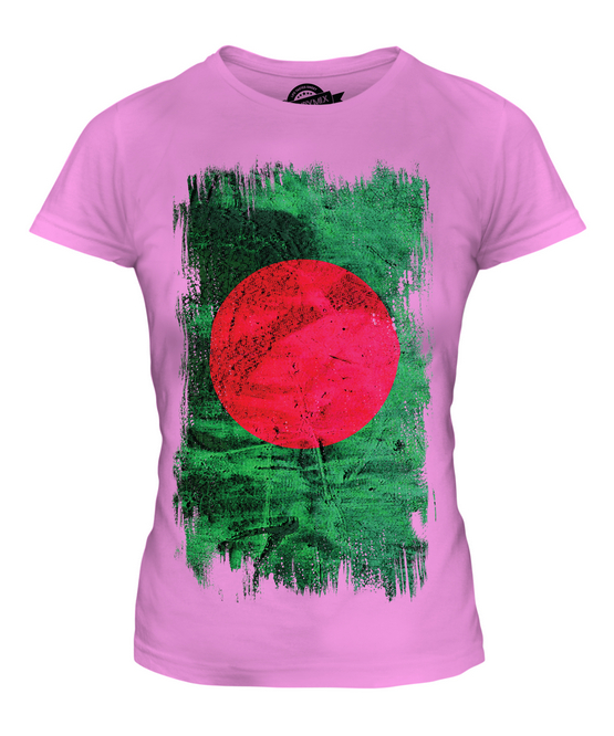 BANGLADESH GRUNGE FLAG LADIES TSHIRT TEE TOP BANGLADESHI SHIRT