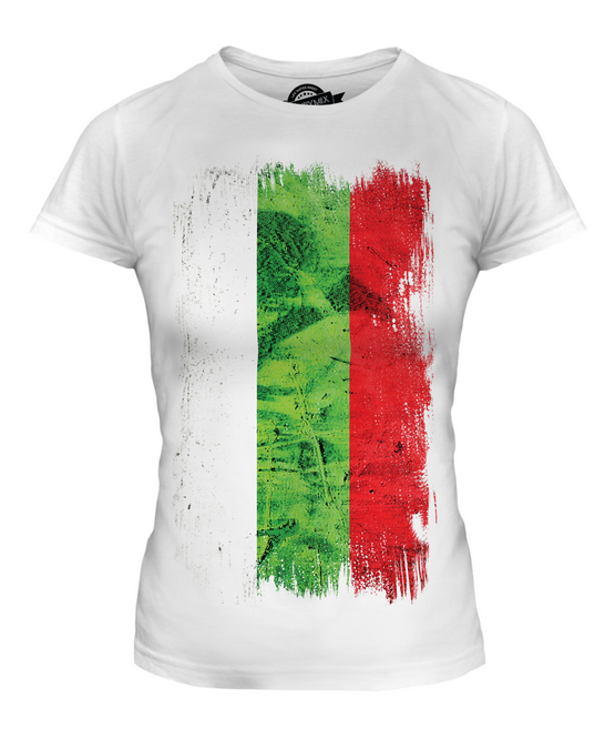 BULGARIA GRUNGE FLAG LADIES T-SHIRT TEE TOP BULGARIYA BULGARIAN BALGARIJA SHIRT
