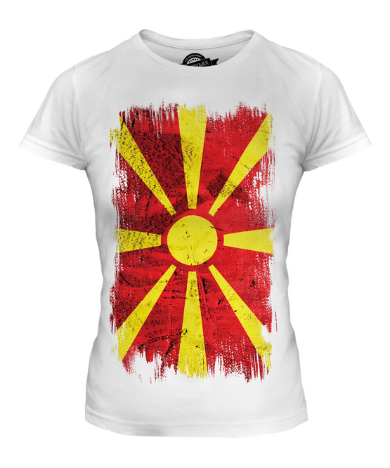 MACEDONIA GRUNGE FLAG MENS T-SHIRT TEE TOP MAKEDONIJA FOOTBALL MACEDONIAN SHIRT