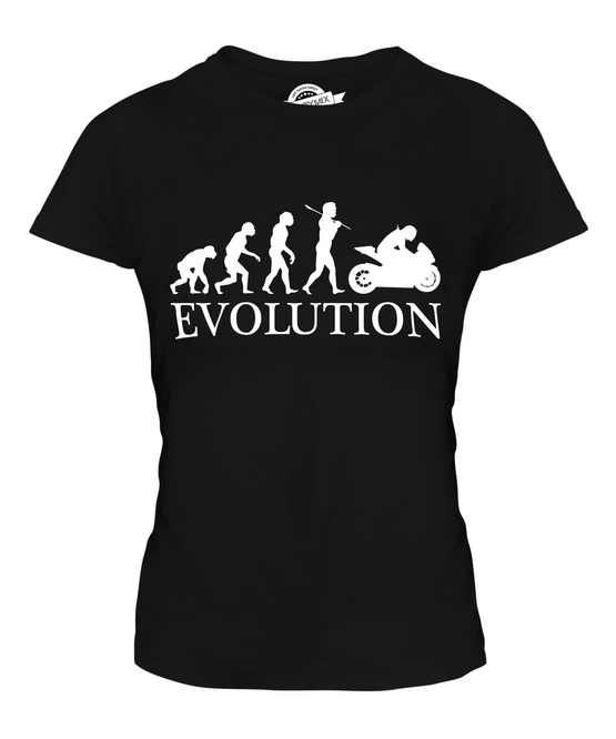 Evolution Of Motorbike Racing Mens Ladies T Shirt Gift Size S-XXL 