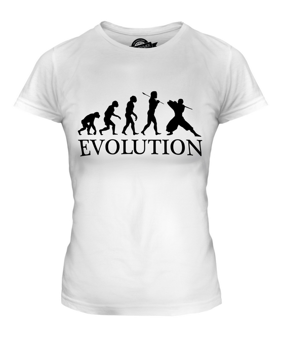 NINJA EVOLUTION DES MENSCHEN DAMEN T-SHIRT TEE SHIRT TOP 36 38 40 42 44 46 48 - Picture 2 of 14