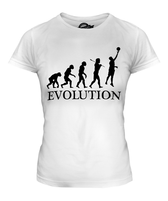 NETBALL EVOLUTION OF MAN LADIES T-SHIRT TEE TOP GIFT CLOTHING