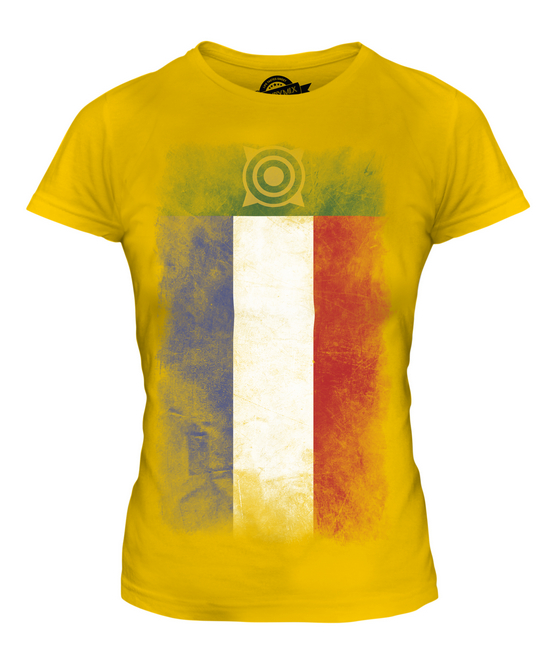 KHAKASSIA FADED FLAG LADIES T-SHIRT TEE TOP FOOTBALL GIFT SHIRT CLOTHING JERSEY - Picture 8 of 14