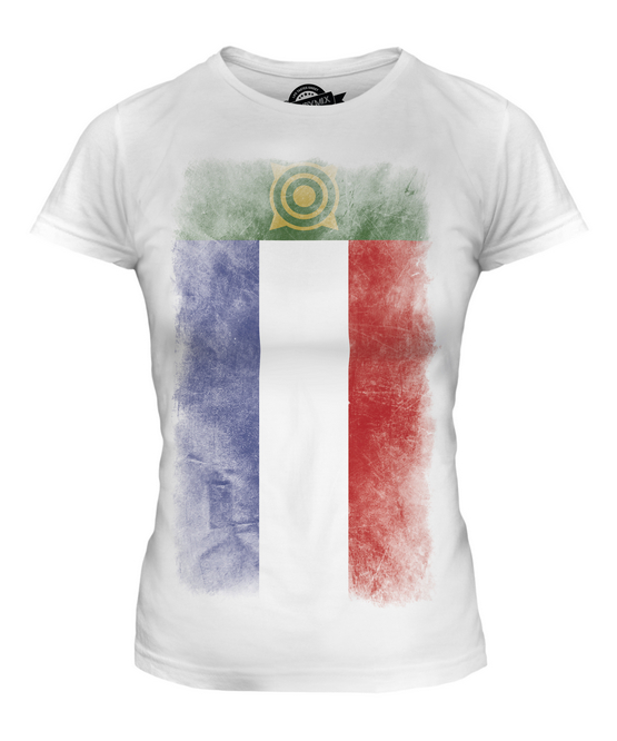 KHAKASSIA FADED FLAG LADIES T-SHIRT TEE TOP FOOTBALL GIFT SHIRT CLOTHING JERSEY - Picture 2 of 14