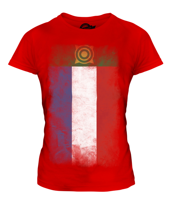 KHAKASSIA FADED FLAG LADIES T-SHIRT TEE TOP FOOTBALL GIFT SHIRT CLOTHING JERSEY - Picture 6 of 14