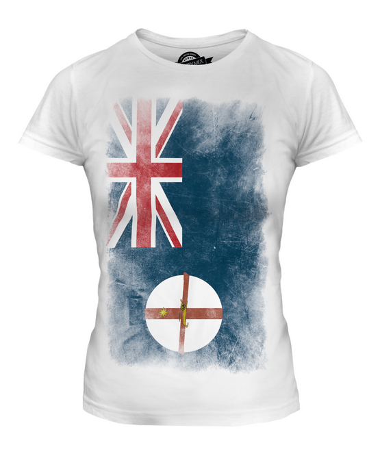 NUOVA T-SHIRT MAGLIETTA DONNA BANDIERA VERBLICA GALLES DEL SUD 36 38 40 42 44 - Foto 2 di 14
