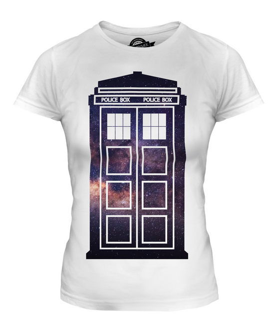 POLICE BOX LADIES T-SHIRT TEE SHIRT TOP 36 38 40 42 44 46 48 - Picture 2 of 14