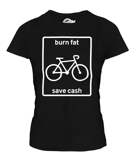 I CYCLE TO BURN OFF THE CRAZY Work Out Gym T-Shirt Cycling Cotton Bike Ride Fit 