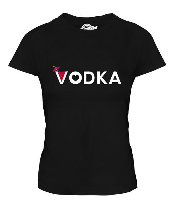 VODKA LOVE LADIES T-SHIRT TEE TOP GIFT ALCOHOL COCKTAIL 